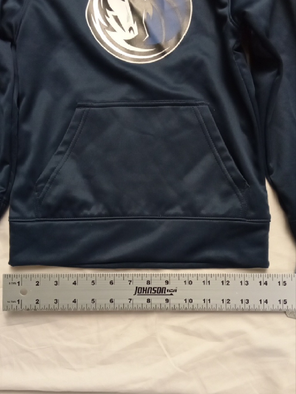 NBA Navy Blue Hoodie with Silver and White Dallas Mavericks Logo - Picture 3 of 4